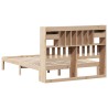 Lit bibliothèque sans matelas 150x200 cm bois massif de pin 