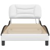 Cadre de lit avec LED sans matelas blanc et noir 90x190 cm 