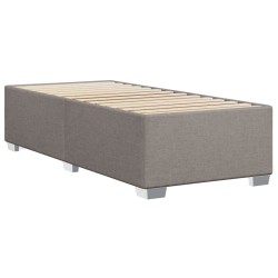 Cadre de lit sans matelas taupe 100x200 cm tissu 