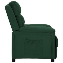 Fauteuil inclinable Vert foncé Tissu 