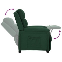 Fauteuil inclinable Vert foncé Tissu 