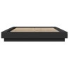 Cadre de lit avec lumières LED sans matelas noir 120x200 cm 