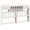 Tête de lit avec rangement blanc 180 cm bois massif de pin 
