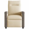 Fauteuil inclinable électrique Crème Tissu 