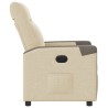 Fauteuil inclinable électrique Crème Tissu 