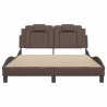 Cadre de lit avec LED sans matelas marron 120x200 cm 