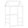 Lit de jour avec toit sans matelas blanc 80x200 cm bois massif 