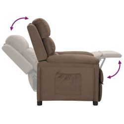 Fauteuil inclinable Taupe Tissu 