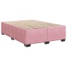 Cadre de lit sans matelas rose 140x200 cm velours 