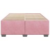 Cadre de lit sans matelas rose 140x200 cm velours 