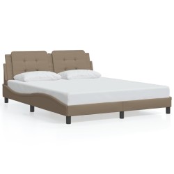 Cadre de lit sans matelas cappuccino 160x200 cm similicuir 
