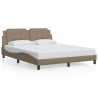 Cadre de lit sans matelas cappuccino 160x200 cm similicuir 