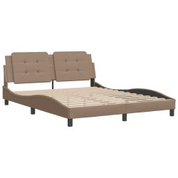Cadre de lit sans matelas cappuccino 160x200 cm similicuir 