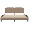 Cadre de lit sans matelas cappuccino 160x200 cm similicuir 