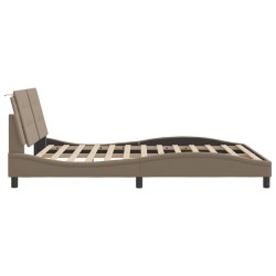 Cadre de lit sans matelas cappuccino 160x200 cm similicuir 