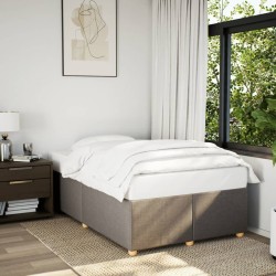Cadre de lit sans matelas taupe 120x200 cm tissu 