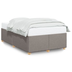Cadre de lit sans matelas taupe 120x200 cm tissu 