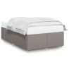 Cadre de lit sans matelas taupe 120x200 cm tissu 