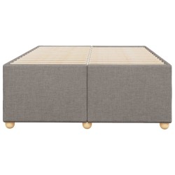 Cadre de lit sans matelas taupe 120x200 cm tissu 