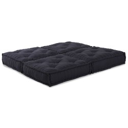 Poufs Modulaires2 pcs Anthracite en Tissu 