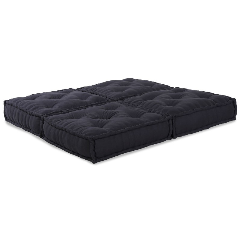 Poufs Modulaires2 pcs Anthracite en Tissu 