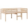 Lit haut sans matelas 90x200 cm bois de pin massif 