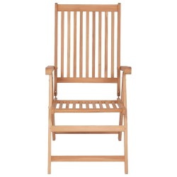 Chaises inclinables de jardin lot de 2 Bois de teck solide 