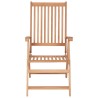 Chaises inclinables de jardin lot de 2 Bois de teck solide 