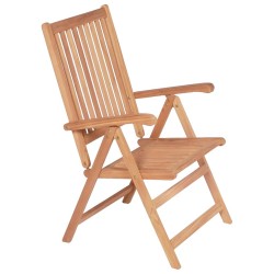 Chaises inclinables de jardin lot de 2 Bois de teck solide 