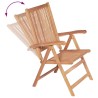Chaises inclinables de jardin lot de 2 Bois de teck solide 