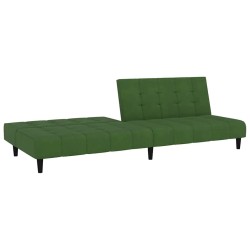 Canapé-lit à 2 places vert foncé velours 