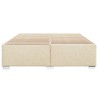 Cadre de lit sans matelas crème 200x200 cm tissu 