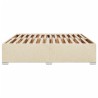 Cadre de lit sans matelas crème 200x200 cm tissu 