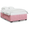 Cadre de lit sans matelas rose 160x200 cm velours 