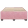 Cadre de lit sans matelas rose 160x200 cm velours 