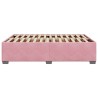 Cadre de lit sans matelas rose 160x200 cm velours 