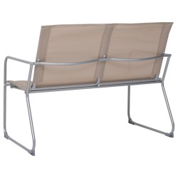 Salon de jardin 4 pcs Tissu et acier Taupe 