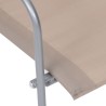 Salon de jardin 4 pcs Tissu et acier Taupe 
