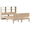 Lit bibliothèque sans matelas 120x190 cm bois de pin massif 
