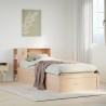 Cadre de lit sans matelas 90x200 cm bois de pin massif 