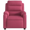 Fauteuil inclinable rouge bordeaux velours 