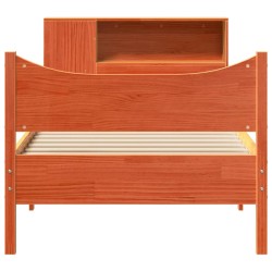 Cadre de lit sans matelas cire marron 90x190 cm bois pin massif 