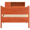 Cadre de lit sans matelas cire marron 90x190 cm bois pin massif 