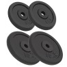 Plaque de poids 4 pcs 2 x 10 kg + 2 x 5 kg Fonte 