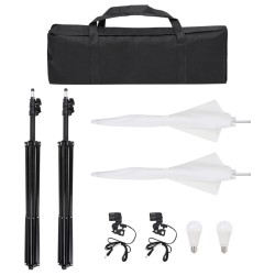 Kit de studio photo avec éclairage toile de fond et réflecteur 