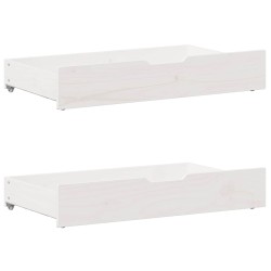 Cadre de lit sans matelas blanc 135x190 cm bois de pin massif 