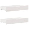 Cadre de lit sans matelas blanc 135x190 cm bois de pin massif 