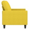 Canapé à 2 places Jaune clair 140 cm Tissu 