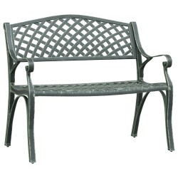 Banc de jardin 102 cm Aluminium coulé Vert 