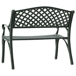 Banc de jardin 102 cm Aluminium coulé Vert 